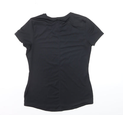 Nike Women's Black Dri-FIT Slim Fit Active T-Shirt Size S