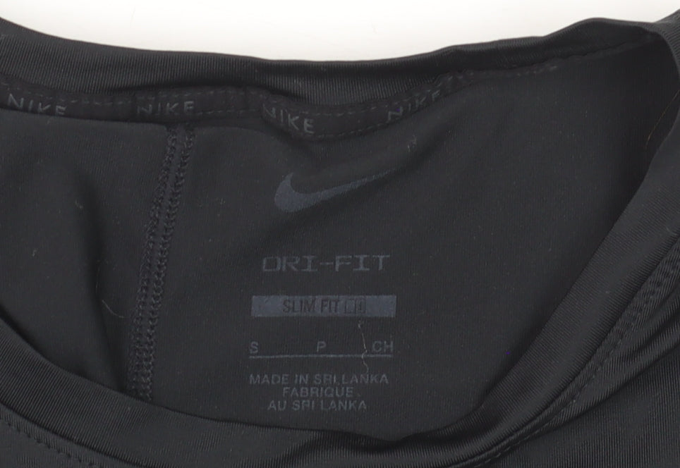 Nike Women's Black Dri-FIT Slim Fit Active T-Shirt Size S