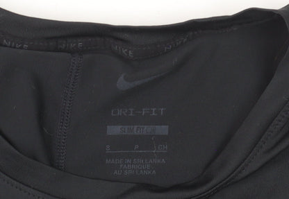 Nike Women's Black Dri-FIT Slim Fit Active T-Shirt Size S