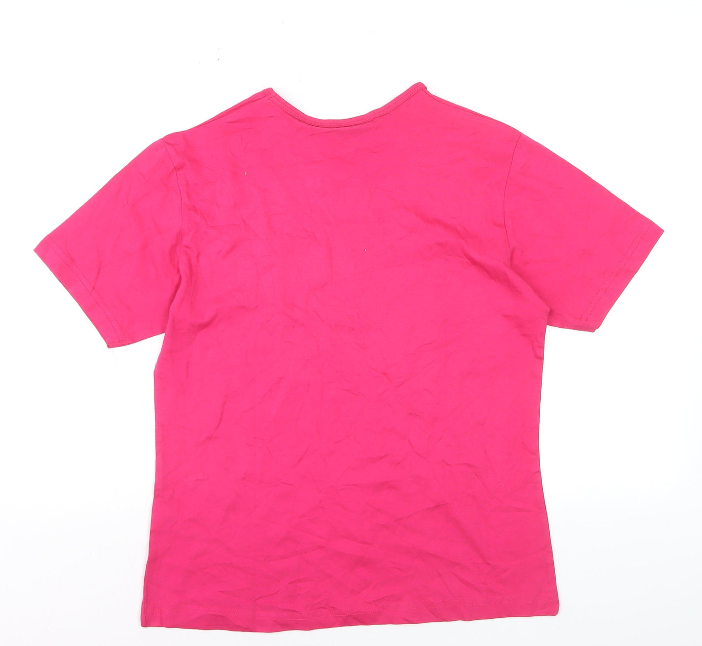 Kustom Kit Women's Pink Horse Print Cotton T-Shirt UK 10