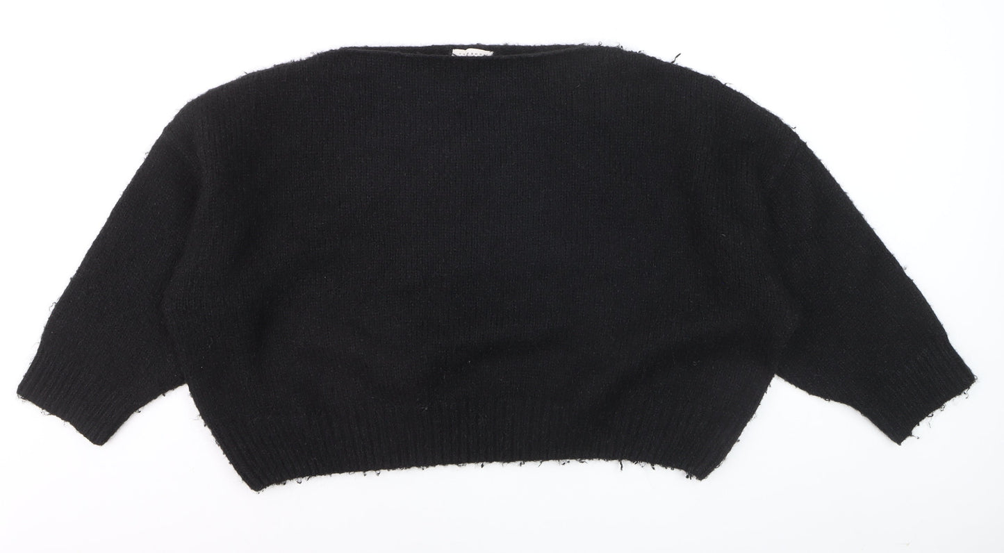 Topshop Women's Black XS Pullover Jumper Soft Knit