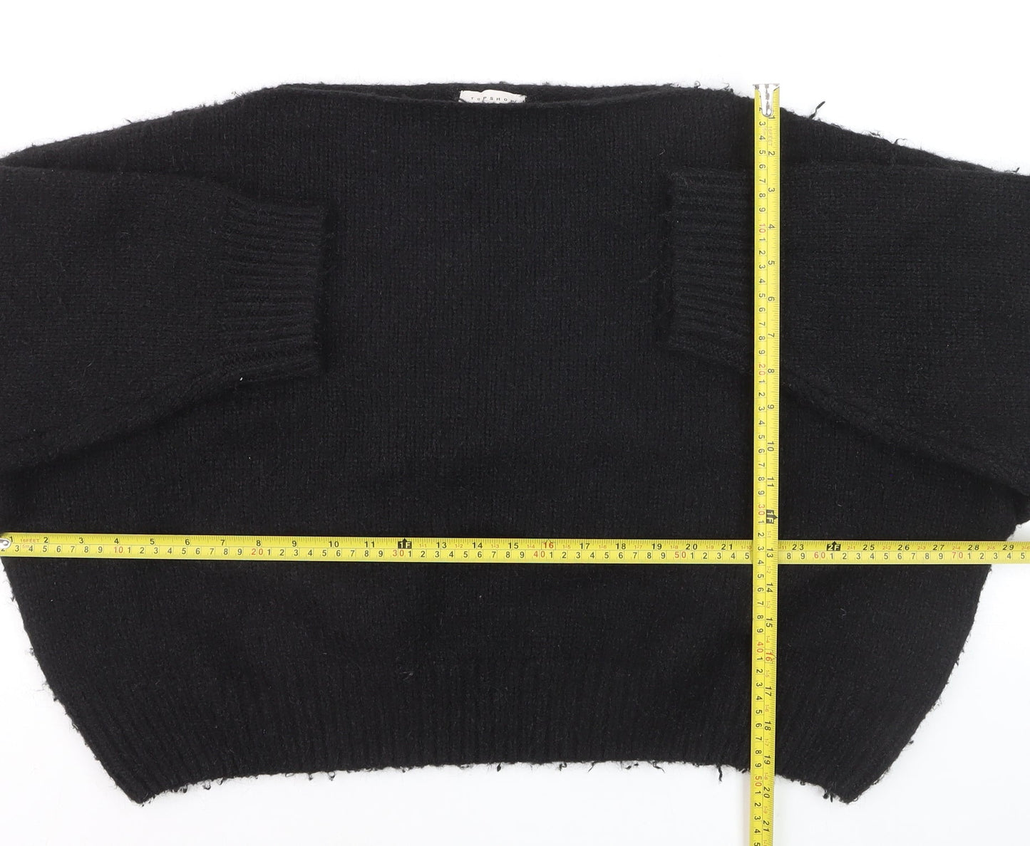 Topshop Women's Black XS Pullover Jumper Soft Knit