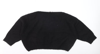 Topshop Women's Black XS Pullover Jumper Soft Knit