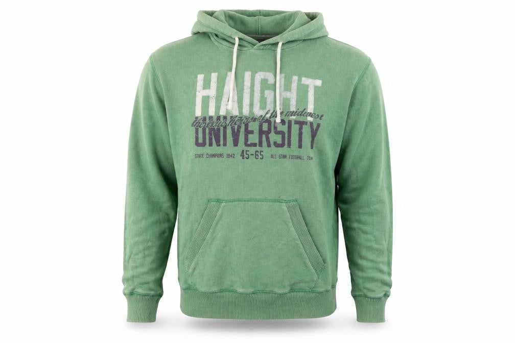 H&M L.O.G.G. Men's Green Pullover Hoodie L Graphic University