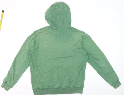 H&M L.O.G.G. Men's Green Pullover Hoodie L Graphic University