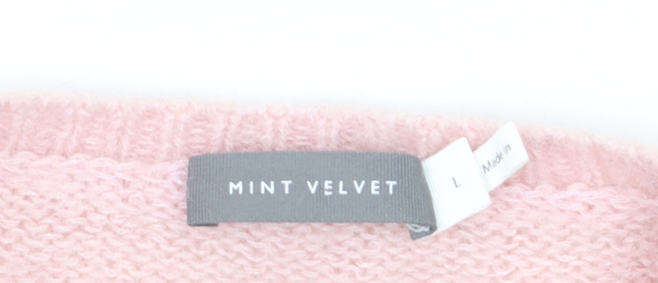 Mint Velvet Women's Pink L Knit Button Cardigan Jumper