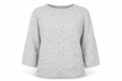 Marks & Spencer Women Grey Cable-Knit Pullover Jumper Size 12