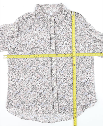 Next Petite Women’s Floral Blouse Multicoloured Size 14P Viscose Tunic