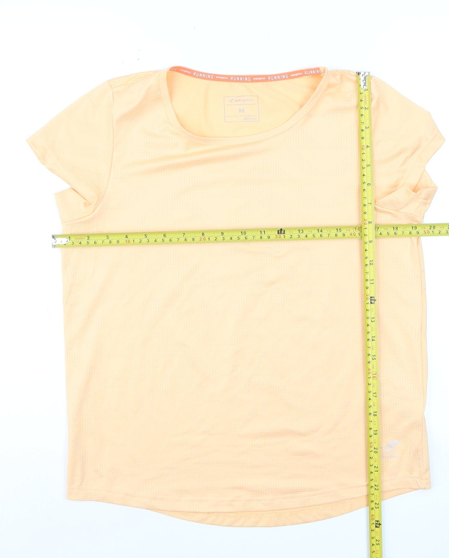 Energetics Womens Beige Running T-Shirt M Moisture Wicking Lightweight Top