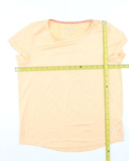 Energetics Womens Beige Running T-Shirt M Moisture Wicking Lightweight Top