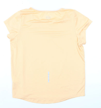 Energetics Womens Beige Running T-Shirt M Moisture Wicking Lightweight Top