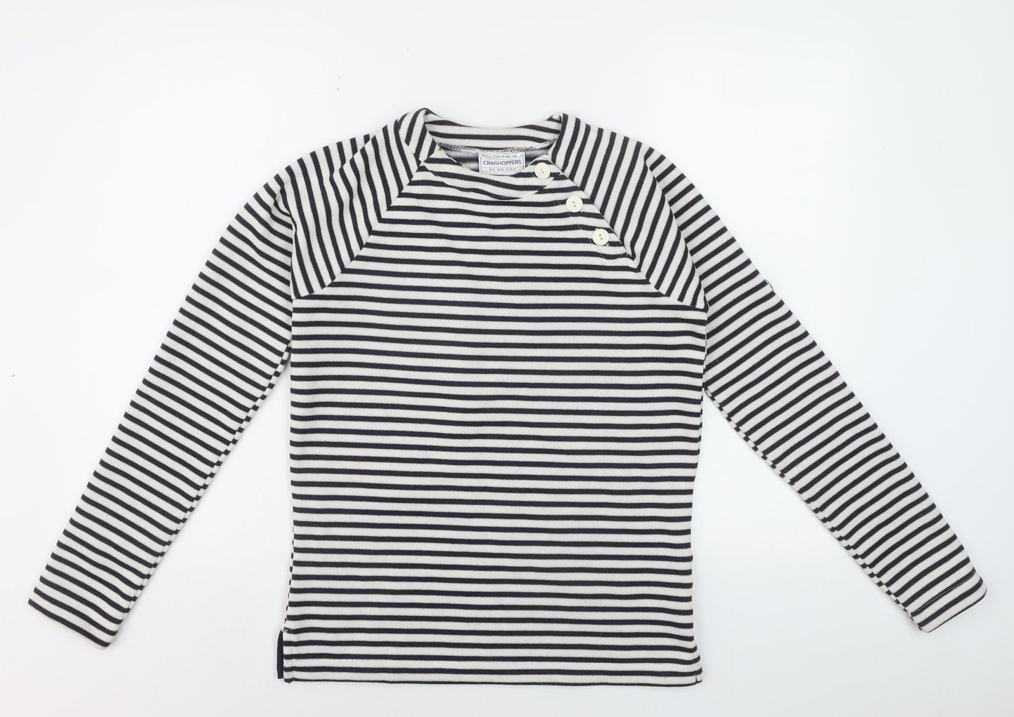 Craghoppers Women's Navy Stripe Long Sleeve Polyester Jumper UK 8