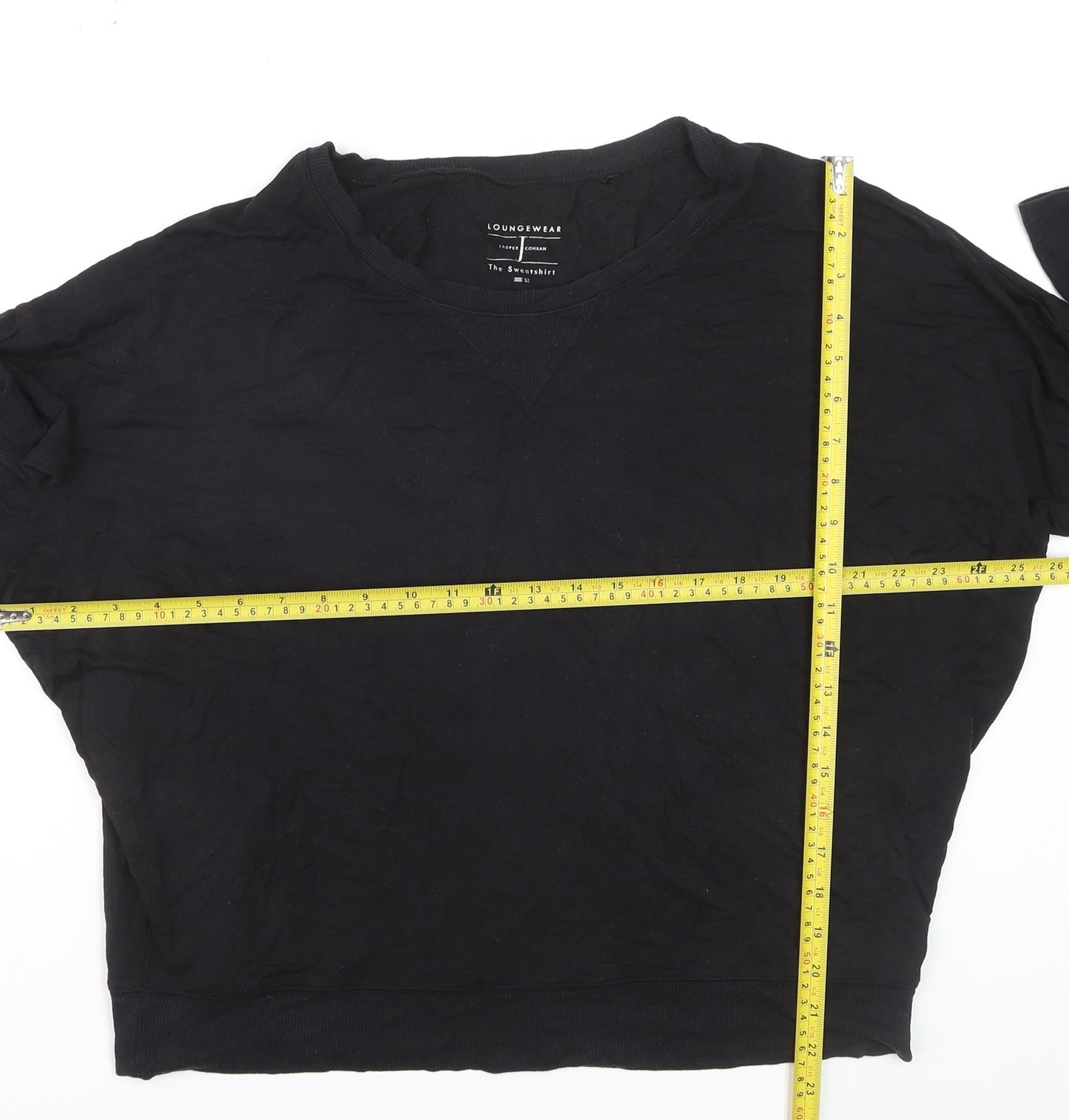 Jasper Conran Loungewear Black Crew Neck Sweatshirt Men’s Size L