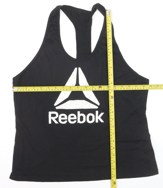 Reebok Womens Black XL Racerback Tank Top Speedwick Gym Activewear
