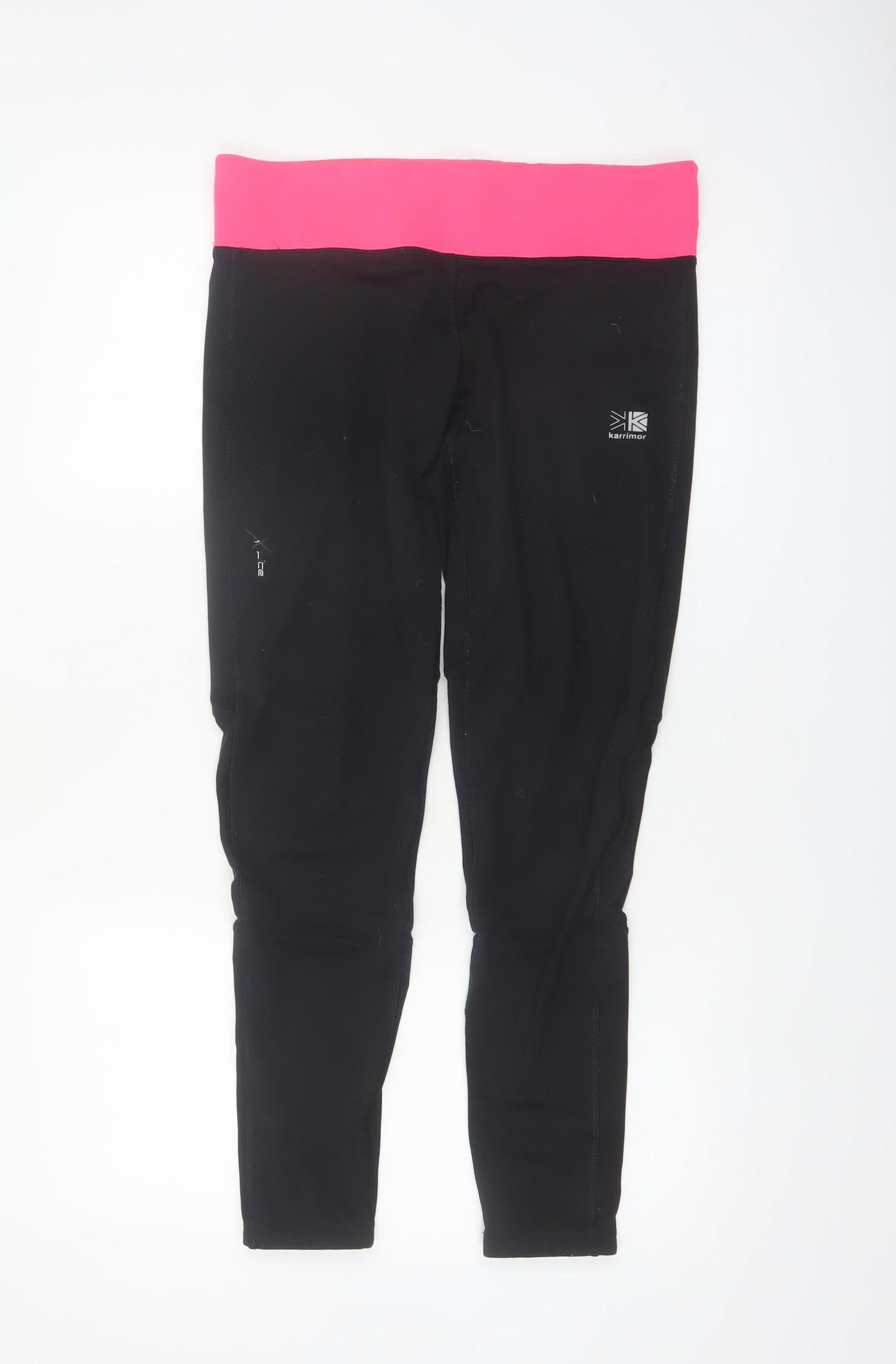 Karrimor Women Black Size 14 Running Leggings with Pink Waist