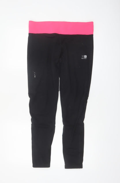 Karrimor Women Black Size 14 Running Leggings with Pink Waist