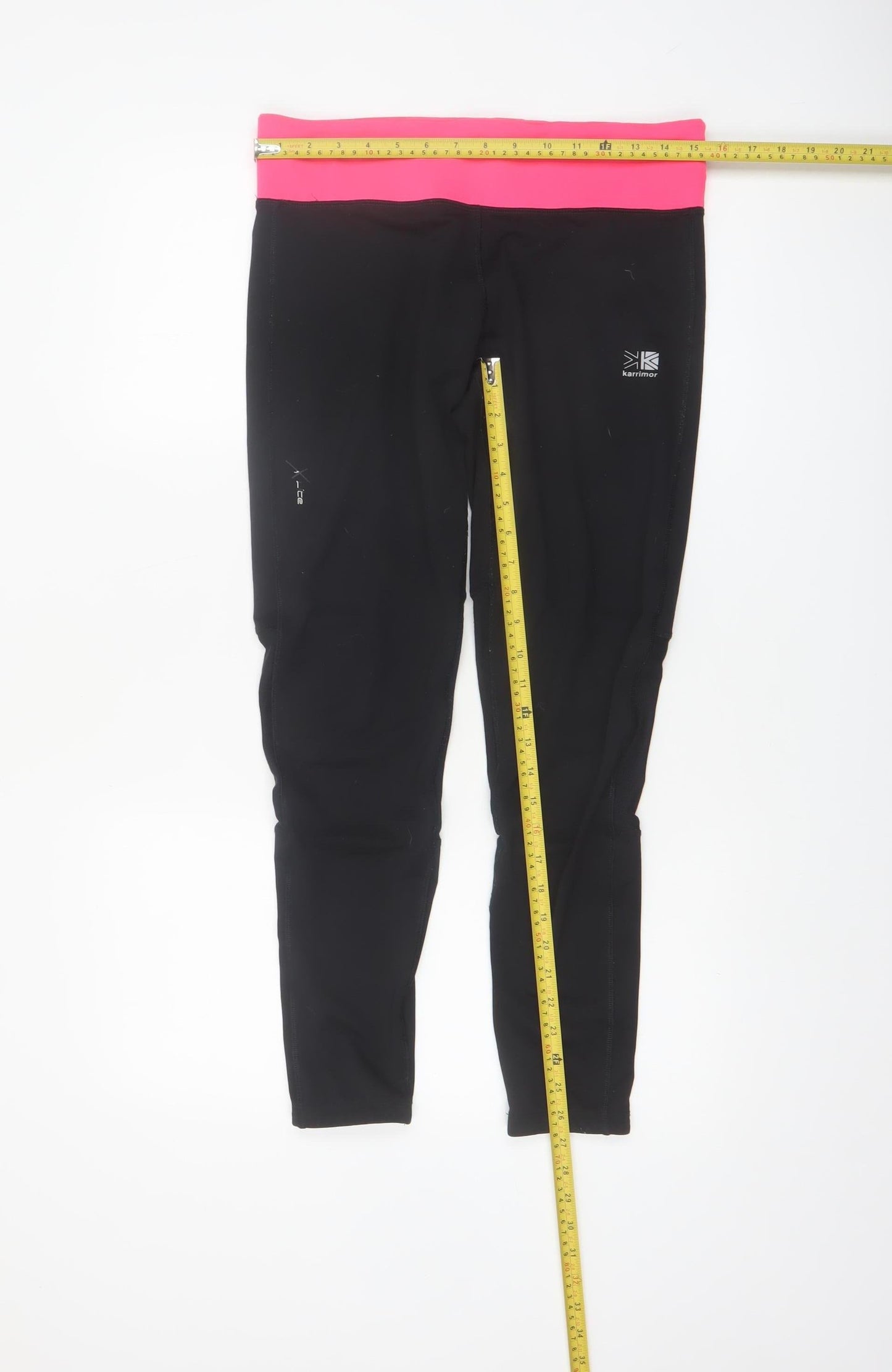 Karrimor Women Black Size 14 Running Leggings with Pink Waist