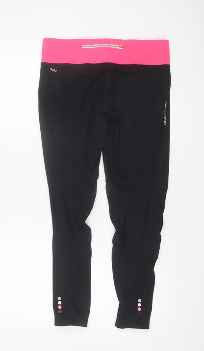 Karrimor Women Black Size 14 Running Leggings with Pink Waist