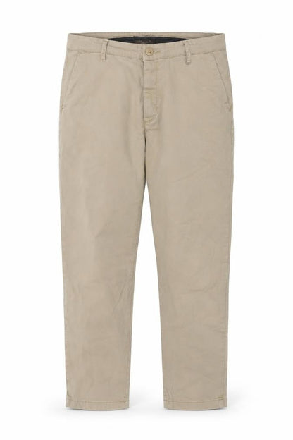 Request Men's Beige Slim Cropped Casual Trousers Size XL