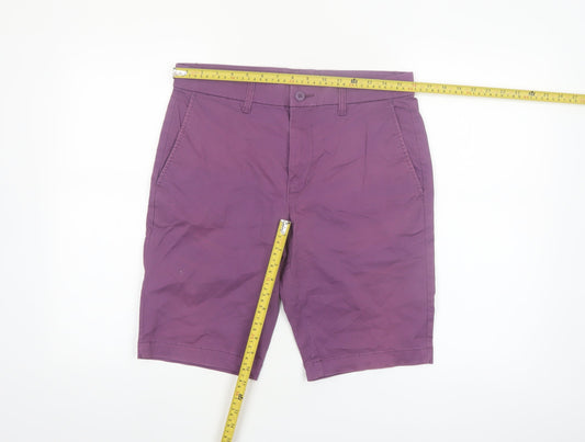 St. Bernard Men's Lilac Purple Chino Shorts Size 32 Regular Cotton Blend