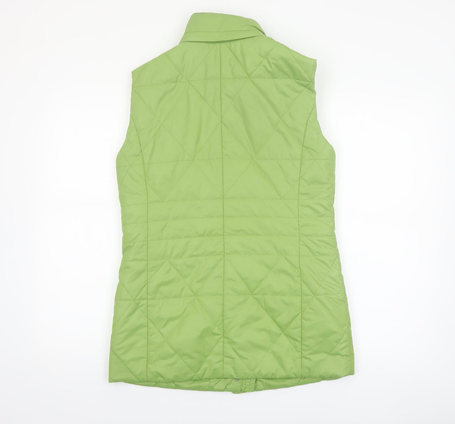 Frank Walder Women's Green Quilted Mid-Length Waistcoat Size 12