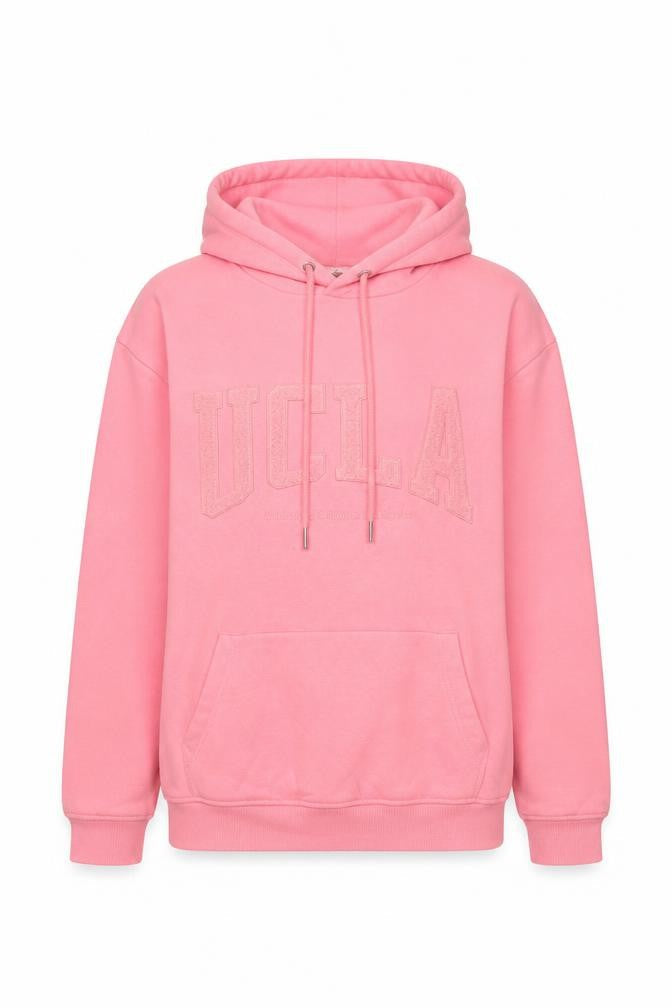 H&M Women Pink UCLA Pullover Hoodie XS Cotton Blend Casual Sweatshirt