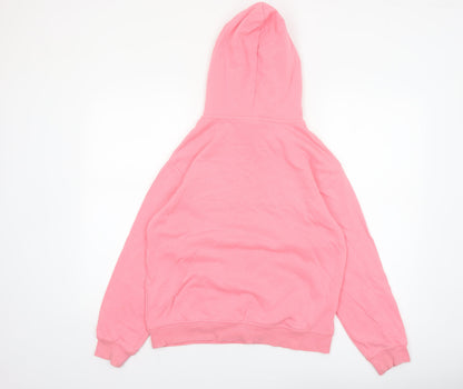 H&M Women Pink UCLA Pullover Hoodie XS Cotton Blend Casual Sweatshirt
