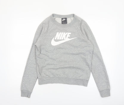Nike Women’s Grey Crew Neck Pullover Sweatshirt XS