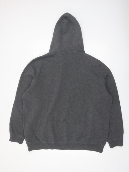 TOG24 Men’s Grey 3XL Pullover Hoodie Fleece Cotton Blend