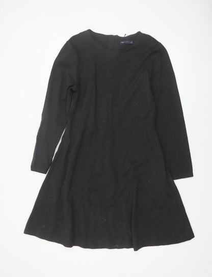 Marks and Spencer Women Black Size 16 Fit & Flare Knee Length Dress
