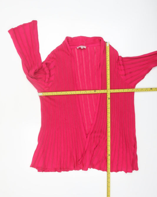 Marks and Spencer Per Una Women’s Pink Size 18 Ribbed Knit Cardigan
