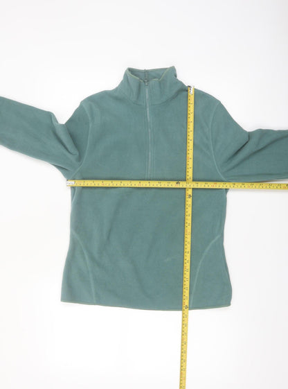 Primark Women Green Fleece 1/2 Zip Pullover Sweatshirt Size S