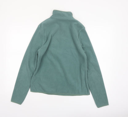 Primark Women Green Fleece 1/2 Zip Pullover Sweatshirt Size S