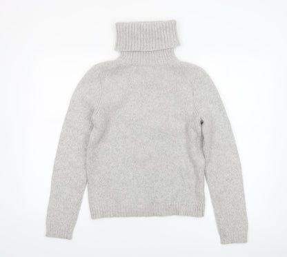 Lauren Ralph Lauren Womens Grey Roll Neck Wool Jumper Size S