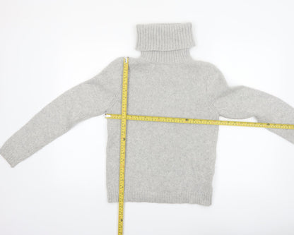 Lauren Ralph Lauren Womens Grey Roll Neck Wool Jumper Size S