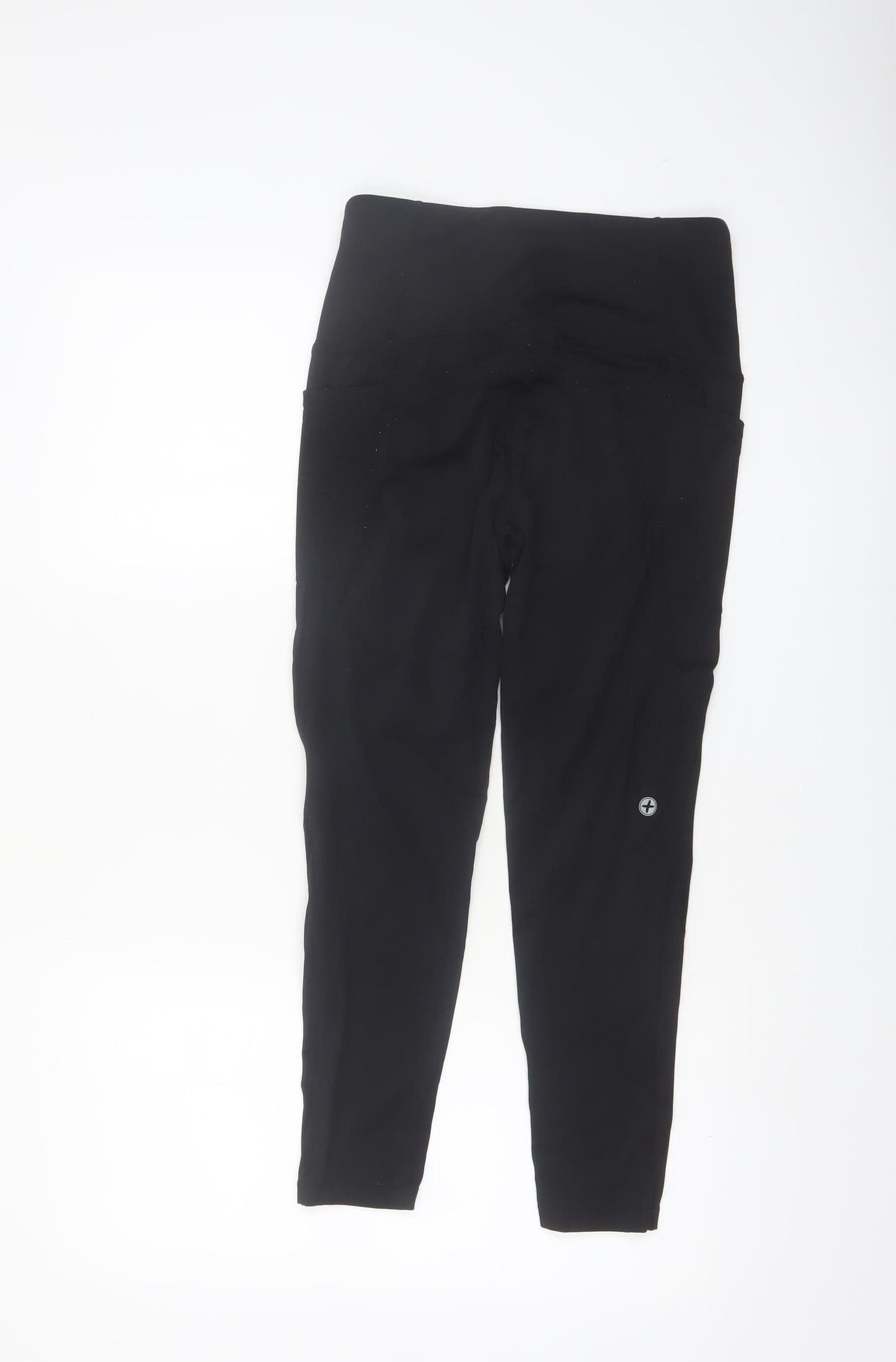 Gym+Coffee Women's Black Medium High Waist Leggings Compression Fit