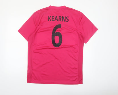 Nike Mens Pink Dri-Fit Football T-Shirt Size L Athletic Fit