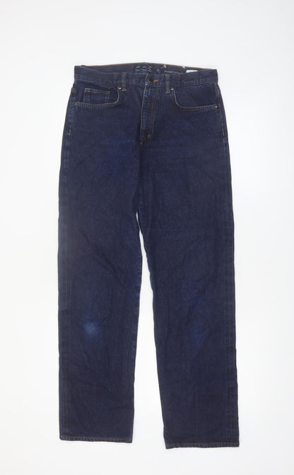 COS Womens Blue Straight Leg Jeans 28 Mid Rise Ankle Length