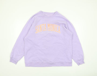 Hollister Women Purple Santa Monica Crew Neck Sweatshirt M
