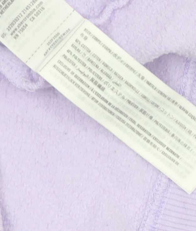 Hollister Women Purple Santa Monica Crew Neck Sweatshirt M