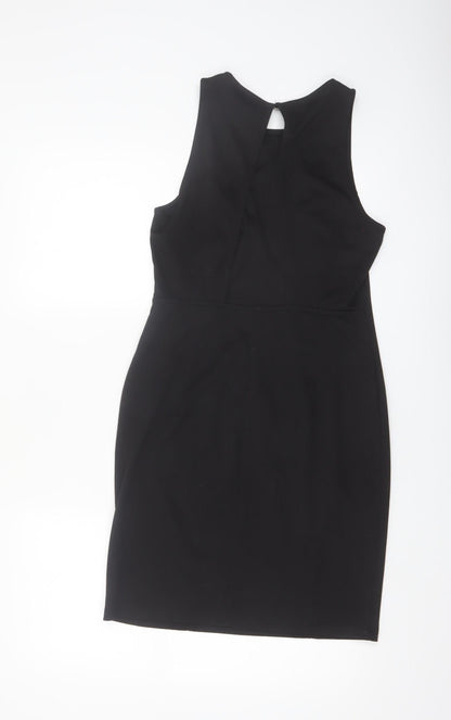 H&M Women’s Black Sheath Knee Length Sleeveless Dress Size 12