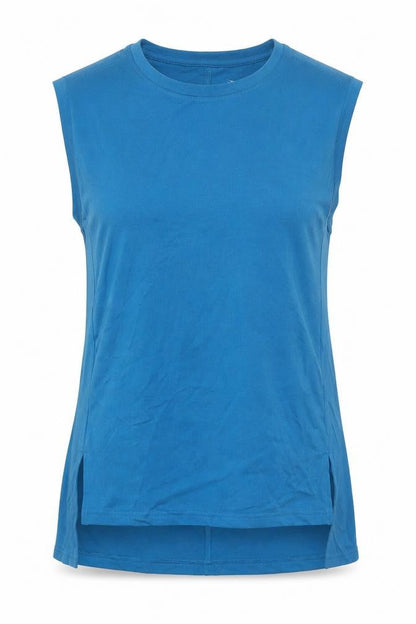 Crane Womens Blue Sleeveless Regular Fit Activewear Tank Top Size M