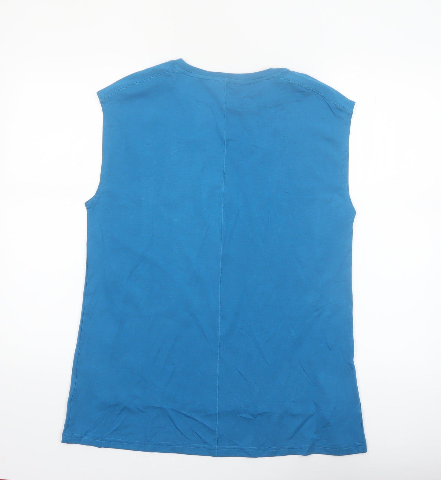 Crane Womens Blue Sleeveless Regular Fit Activewear Tank Top Size M