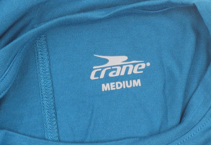 Crane Womens Blue Sleeveless Regular Fit Activewear Tank Top Size M