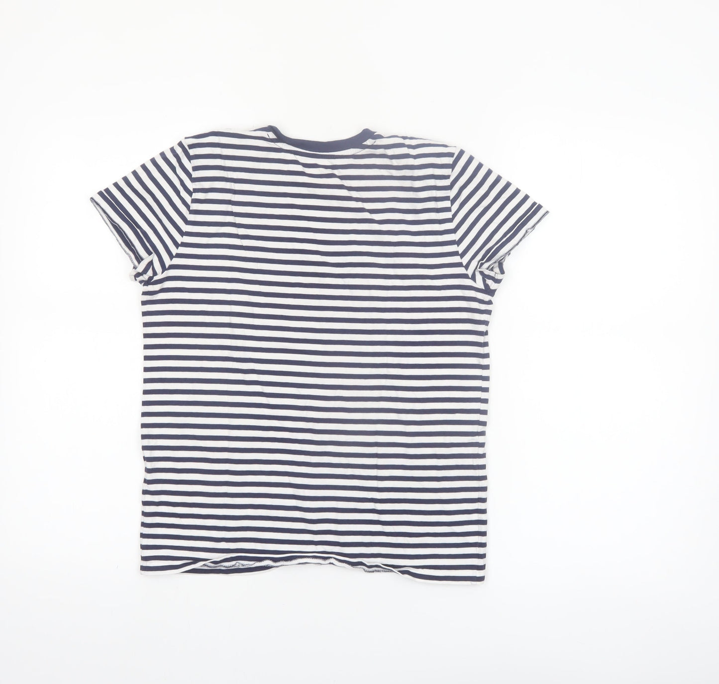 Ralph Lauren Women's Blue Striped Ringer T-Shirt Size S