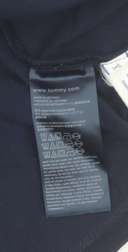 Tommy Hilfiger Women's Blue Relaxed Fit Logo T-Shirt XS