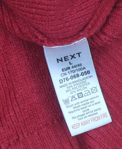 NEXT Women’s Red Crew Neck Cable Knit Jumper Size 16
