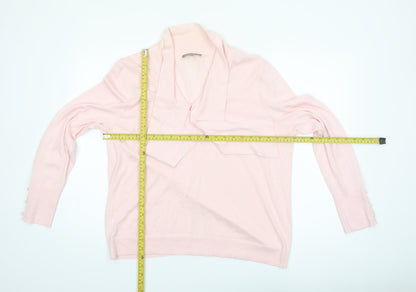 Laura Ashley Women’s Pink Cotton Cashmere Cowl Neck Jumper UK 20