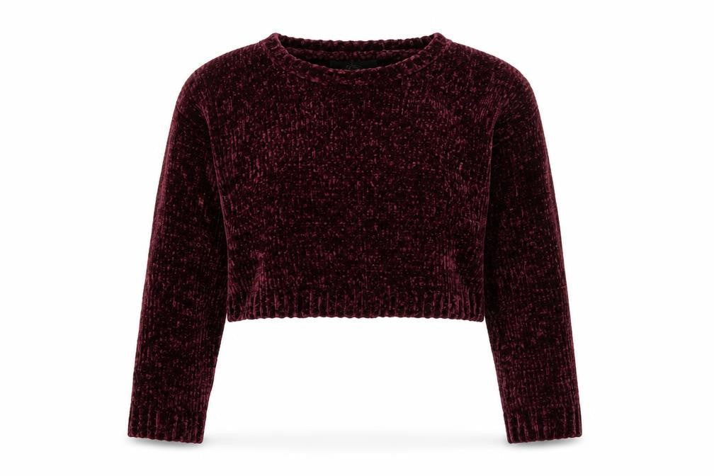 Forever 21 Women's Purple Velvet Long Sleeve Pullover Jumper Size S