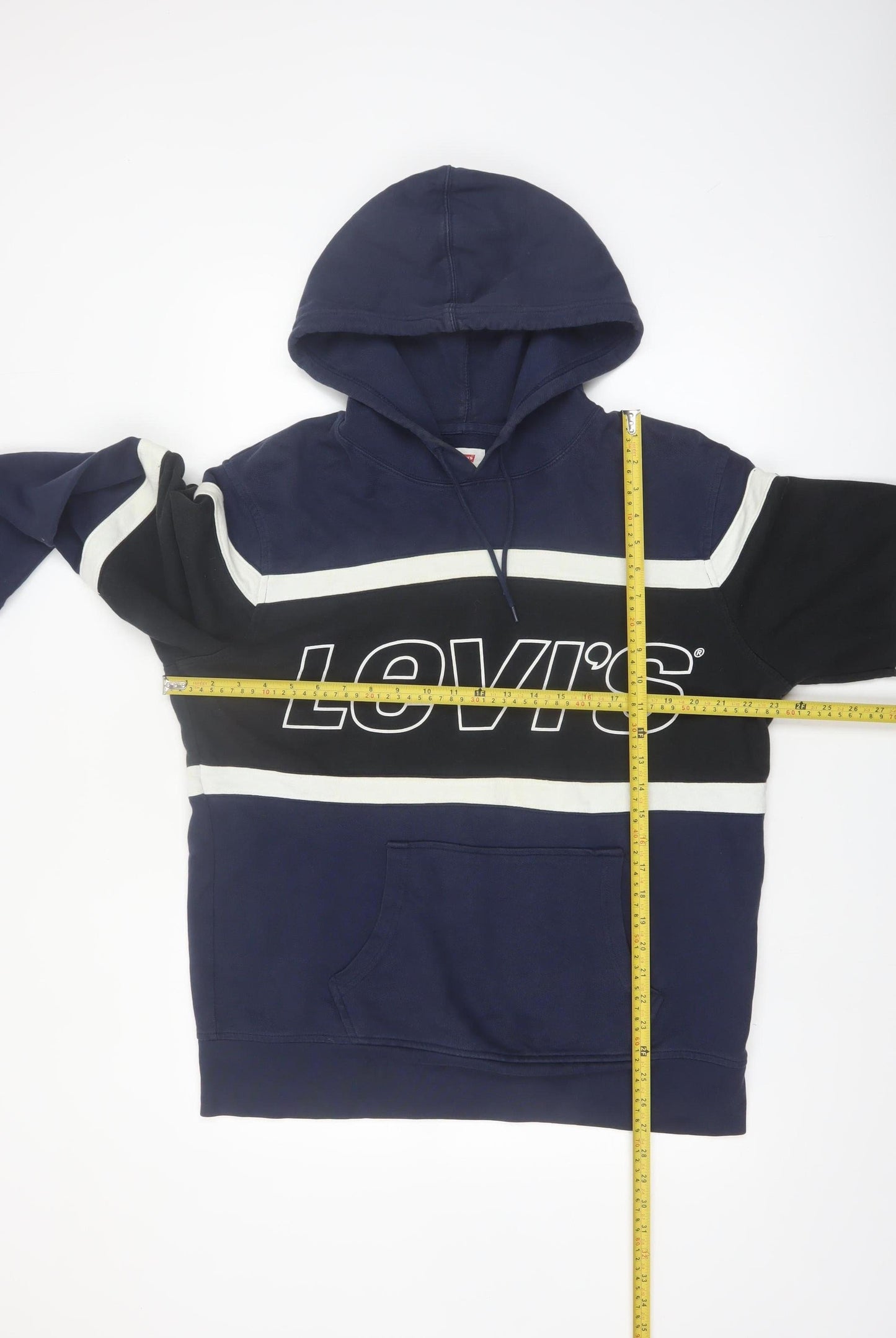 Levi's Men's Blue Logo Pullover Hoodie Size L Fleece